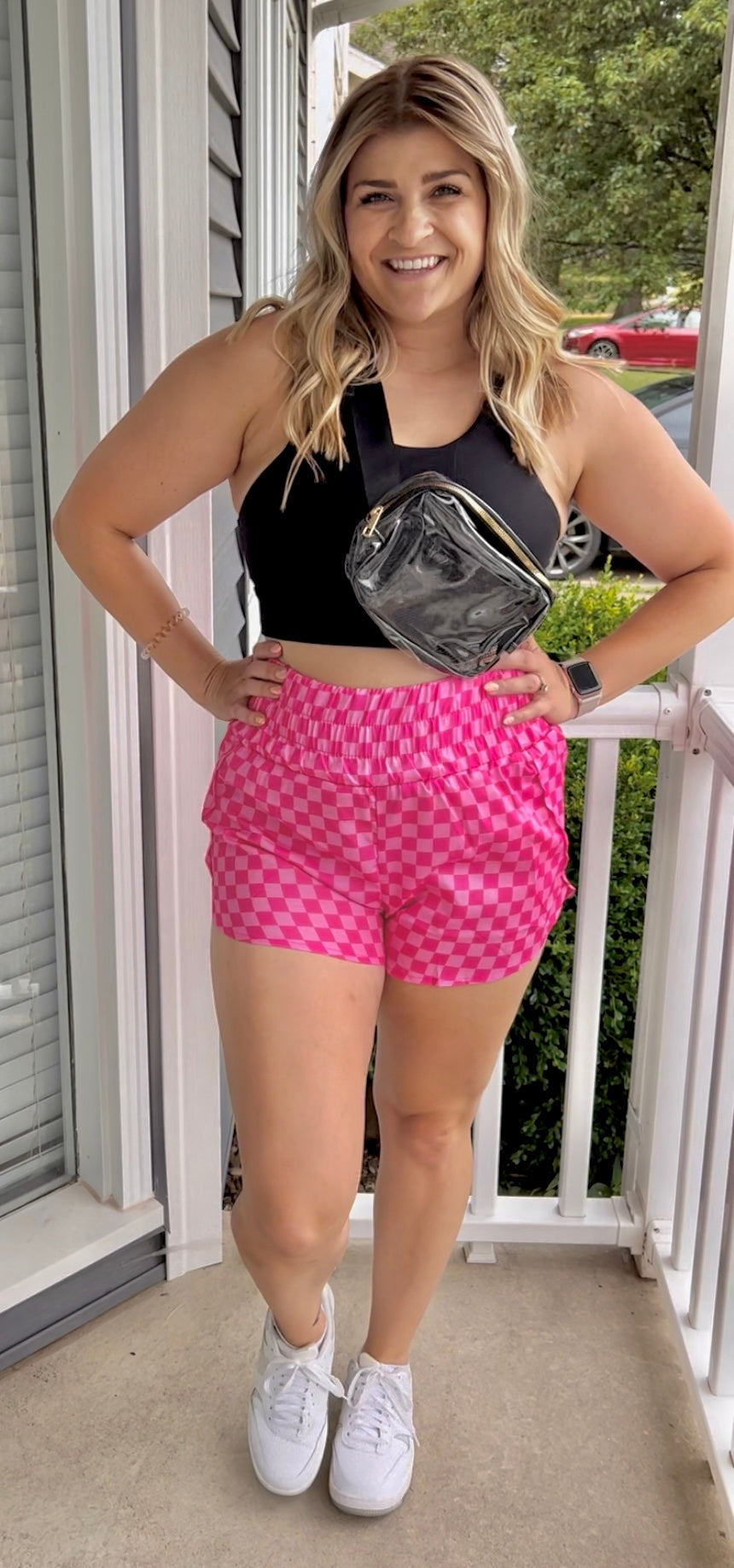 Checkered Athletic Shorts