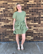 Load image into Gallery viewer, Sage Ruffled Dress
